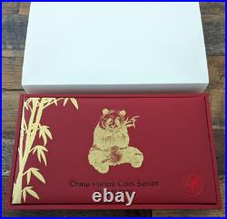 2023 (S) (Y) (G) China Silver Panda 3-Coin Set NGC MS70 Tong Fang FDOI Box & COA