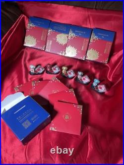 2024 CHINA Lunar New Year celebration 5x8 gram Silver Coin in Rare OGP BOX SET