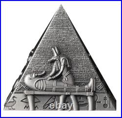 2024 Djibouti Silver Pyramids of Giza 3D Shaped Coin Set 6 Oz total