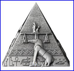 2024 Djibouti Silver Pyramids of Giza 3D Shaped Coin Set 6 Oz total