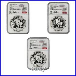 2024-YGS Chinese Silver Panda 3-Coin Set NGC MS-70 FDOI