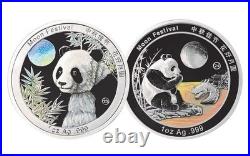 2025 1Oz Silver Moon Festival Panda 10-Piece Set 2015-2024 Designs intl Customer