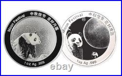 2025 1Oz Silver Moon Festival Panda 10-Piece Set 2015-2024 Designs intl Customer