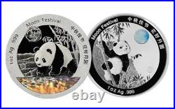 2025 1Oz Silver Moon Festival Panda 10-Piece Set 2015-2024 Designs intl Customer
