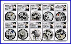 2025 2-Oz Silver Moon Festival Panda 10-Piece Legacy Proof Set NGC PF70UC