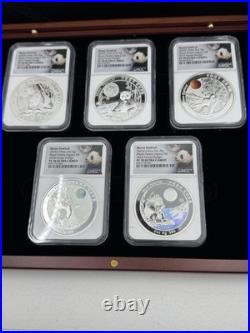 2025 2-Oz Silver Moon Festival Panda 10-Piece Legacy Proof Set NGC PF70UC