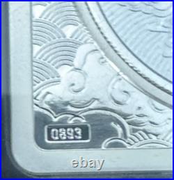 2025 3oz CHINESE DRAGON BAR & ROUND Silver Coin & Silver Bar & COA