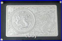 2025 3oz CHINESE DRAGON BAR & ROUND Silver Coin & Silver Bar & COA