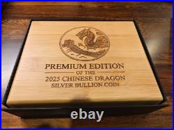2025 CHINESE DRAGON COIN IN A BAR 2 Oz + 1 Oz Set SILVER Coin Gold Glided