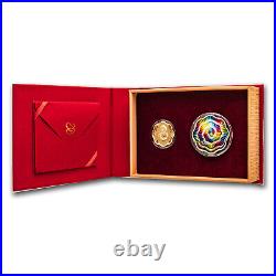 2025 China 2-Coin Gold/Silver Lunar Snake Proof Blossom Set