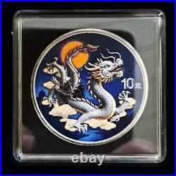 2025 China 2x10 Yuan Dragon Great Wall Night&Day color 2x1oz Silver ONLY 888Set