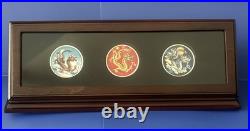 2025 Chinese Dragon Colorized 3x 1oz Silver Coin Set MINTED IN CHINA