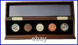 2025 Chinese Dragon Colorized 5x 1oz Silver Coin Set