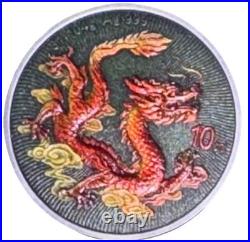 2025 Chinese Dragon Colorized 5x 1oz Silver Coin Set MINTED IN CHINA