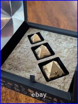 2025 Djibouti Silver Pyramids of Giza 3D Shaped Coin Set