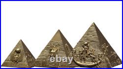 2025 Djibouti Silver Pyramids of Giza 3D Shaped Coin Set