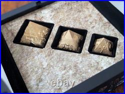 2025 Djibouti Silver Pyramids of Giza 3D Shaped Coin Set