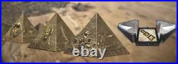 2025 Djibouti Silver Pyramids of Giza 3D Shaped Coin Set