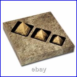 2025 Djibouti Silver Pyramids of Giza 3D Shaped Coin Set