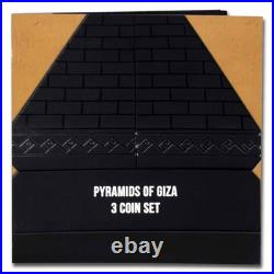 2025 Djibouti Silver Pyramids of Giza 3D Shaped Coin Set 2025 Djibouti Silver Pyramids of Giza 3D Shaped Coin Set