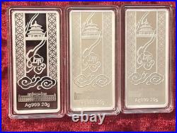 2025 Shanghai Mint 3 x 20 Gram Silver Proof Pandas with Hologram Effects 2025 Shanghai Mint 3 x 20 Gram Silver Proof Pandas with Hologram Effects