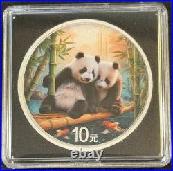 2026 2 x 30 Gram. 999 Silver China 10¥ Panda Night & Day Colorized Coin Set
