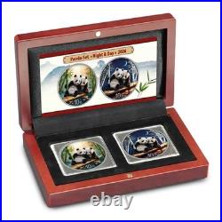 2026 30 Gram Chinese Silver Panda Day and Night Two-Coin Set (BU, 500 Mintage)