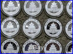 25 Coin 1982 2007 Chinese Panda Anniversary Set 1/4 Oz Silver Proof 3 Yuan