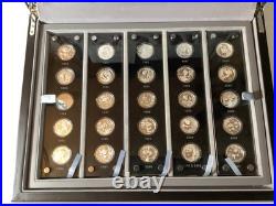25th Anniv. China Panda 3 Yuan 1/4 oz. Silver Set 1982-2007. With BOX & COA