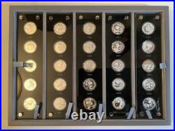 25th Anniv. China Panda 3 Yuan 1/4 oz. Silver Set 1982-2007. With BOX & COA