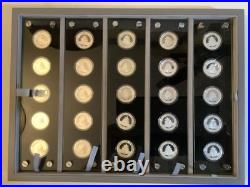 25th Anniv. China Panda 3 Yuan 1/4 oz. Silver Set 1982-2007. With BOX & COA