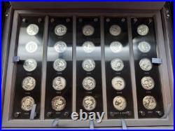 25th Anniv Panda 1/4oz. Ag Set'82-'07 with Cert. Of Auth + Prosperity Medallion