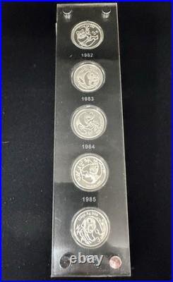 25th Anniv Panda 1/4oz. Ag Set'82-'07 with Cert. Of Auth + Prosperity Medallion