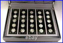25th Anniversary China Panda 1/4 Oz. 999 Fine Silver Proof Coin Set Box and COA