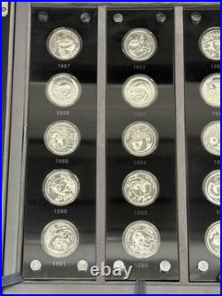 25th Anniversary Panda 3 Yuan 1/4 oz Silver Bullion Set 25 Proof Coins 1982-2007