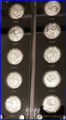 25th Anniversary of the Panda Coin 1982-2007 China 25 Silver Coin Boxed Set