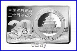 3 oz Pure Silver Coin and Bar Set 30th Anniversary of the China Panda Coin