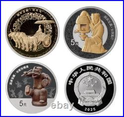 3 x 5 Yuan Silver BU Coin Set National Treasure China 2025 3 x 5 Yuan Silver BU Coin Set National Treasure China 2025