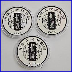 3pcs set-China 2022 Silver Coins Set- Chinese Calligraphy Art (4nd Issue)