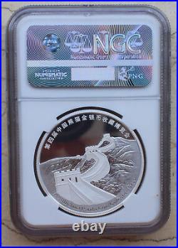 4 Pcs x NGC China 30g Silver Panda Medals Set Coin Collection Expo