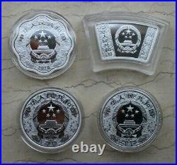 4 Pieces of China 2019 Pig Silver 30g Coins Set
