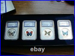 4 SETS OF 4 2007,09,14,15 chen baocai Series butterfly coins MAKE AN OFFER! OBO