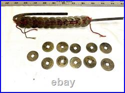 40 Ancient Chinese coins (17th Century). Coin Set, Hole Coins on String