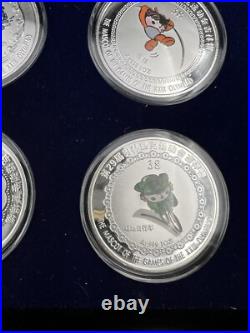 44 2008 Beijing Olympics Coin Set with 42 1 Oz. 999 Silver Coins & 2 Silver Medals
