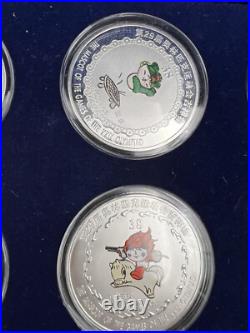 44 2008 Beijing Olympics Coin Set with 42 1 Oz. 999 Silver Coins & 2 Silver Medals