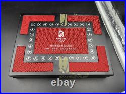 44 2008 Beijing Olympics Coin Set with 42 1 Oz. 999 Silver Coins & 2 Silver Medals