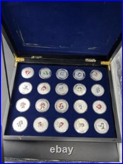 44 2008 Beijing Olympics Coin Set with 42 1 Oz. 999 Silver Coins & 2 Silver Medals