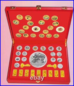 48 New 2020 Chinese Zodiac 24K Gold Silver Plated Medal Coins Set Year of Rat