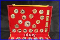 48 New 2021 Chinese Zodiac 24K Gold Silver Colour Jade Coins Set-Year of the Ox