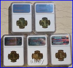 5 Pcs x NGC China Sample Coins Set From 2010 to 2014